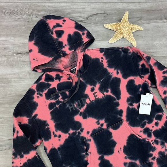 🔆HURLEY 🔆 TATE TIE DYE BOYFRIEND HOODIE SWEATSHIRT - Picture 5 of 14